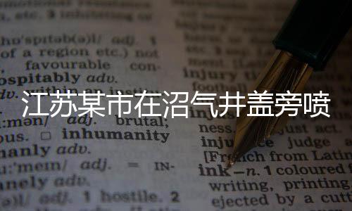 江蘇某市在沼氣井蓋旁噴涂警示標志，筑牢安全防線