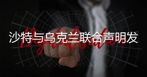 沙特與烏克蘭聯(lián)合聲明發(fā)布，兩大國際巨頭尋求共同合作與和平發(fā)展之路