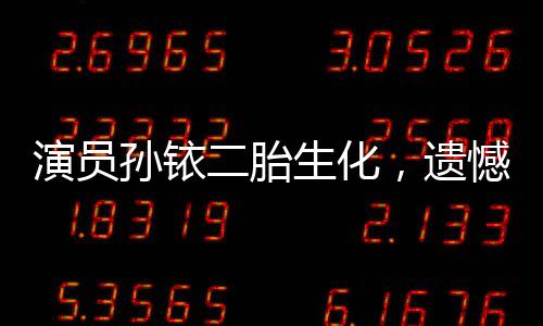 演員孫銥二胎生化，遺憾與祝福同在