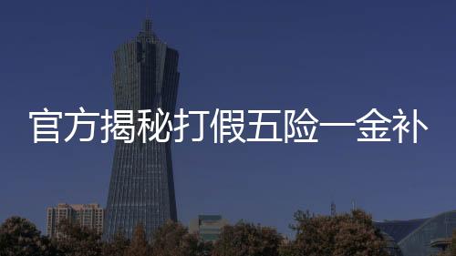 官方揭秘打假五險一金補貼騙局，保護民眾利益免受侵害