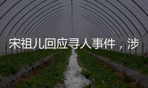 宋祖兒回應(yīng)尋人事件，涉事男子實為寄宿家庭弟弟
