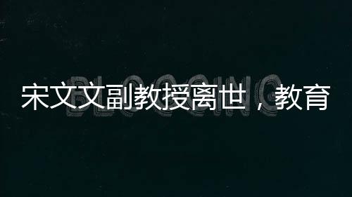 宋文文副教授離世，教育界痛失杰出人才