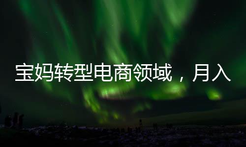 寶媽轉(zhuǎn)型電商領(lǐng)域，月入兩萬元背后的故事