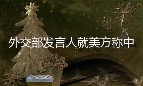 外交部發(fā)言人就美方稱中國目前面臨最高達245%關(guān)稅答記者問