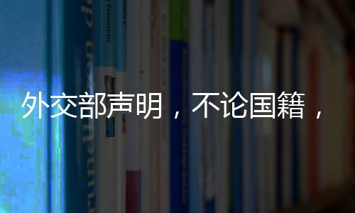外交部聲明，不論國(guó)籍，違法一律追究責(zé)任——一視同仁維護(hù)法律公正