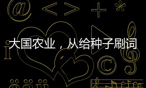 大國(guó)農(nóng)業(yè)，從給種子刷詞條開始