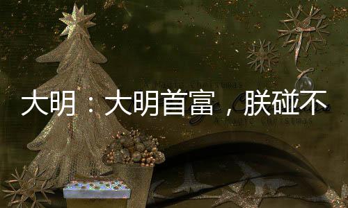 大明：大明首富，朕碰不得？
