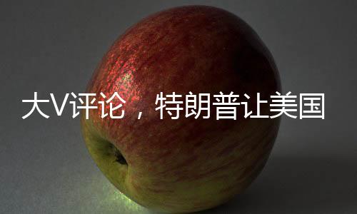 大V評(píng)論，特朗普讓美國(guó)近三十年布局灰飛煙滅