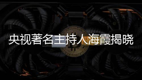 央視著名主持人海霞揭曉新身份，多元化發(fā)展的耀眼之星