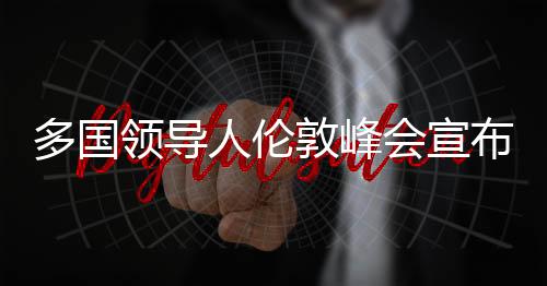 多國領(lǐng)導(dǎo)人倫敦峰會宣布挺烏四步驟，團結(jié)合作共謀全球穩(wěn)定繁榮之路