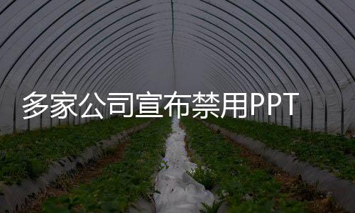 多家公司宣布禁用PPT，辦公效率變革的必然選擇