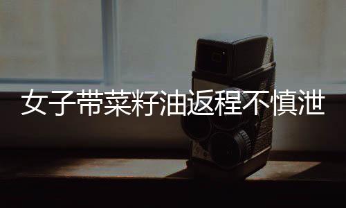 女子帶菜籽油返程不慎泄漏，花費兩千元清洗車廂