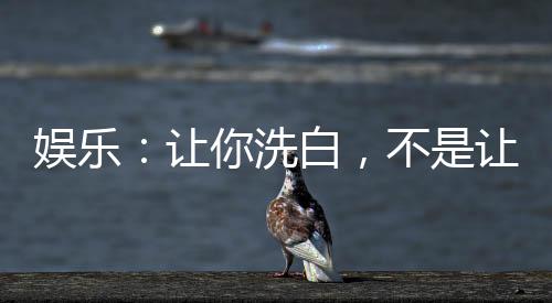 娛樂：讓你洗白，不是讓你炫家底