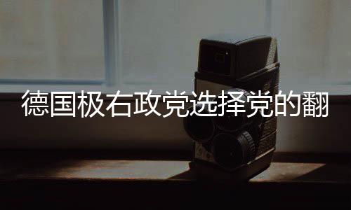 德國(guó)極右政黨選擇黨的翻盤之路，能否改變局勢(shì)引關(guān)注