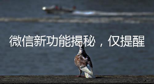 微信新功能揭秘，僅提醒朋友與我的互動時代開啟