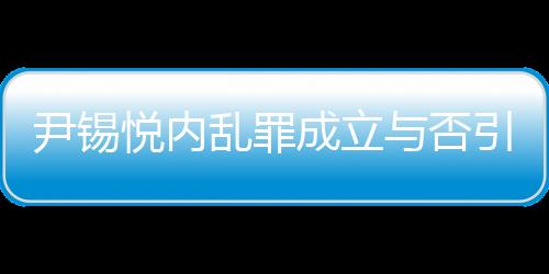尹錫悅內(nèi)亂罪成立與否引發(fā)熱議，若成立最高可判死刑