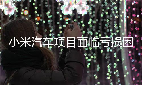 小米汽車項目面臨虧損困境，單臺平均虧損達(dá)4.5萬元