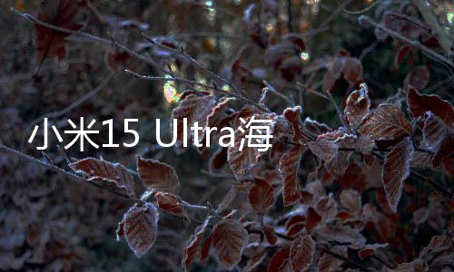 小米15 Ultra海外售價(jià)超iPhone，引發(fā)高端市場新競爭格局