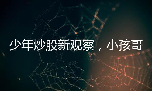 少年炒股新觀察，小孩哥投入1.5萬，11天微虧55元的市場啟示