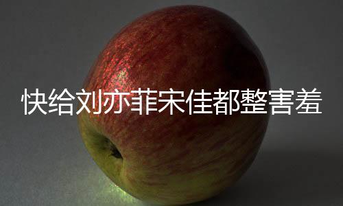 快給劉亦菲宋佳都整害羞了——一場(chǎng)星光璀璨的盛會(huì)