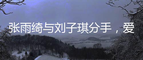 張雨綺與劉子琪分手，愛情長跑結(jié)束，各自走向新旅程