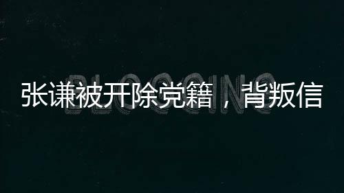 張謙被開除黨籍，背叛信仰，人生之殤