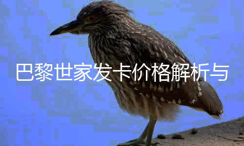 巴黎世家發(fā)卡價(jià)格解析與義烏市場(chǎng)價(jià)格調(diào)研