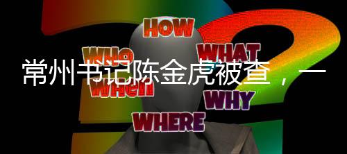常州書記陳金虎被查，一則關于廉政建設的深度報道