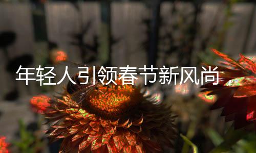 年輕人引領(lǐng)春節(jié)新風(fēng)尚，整頓傳統(tǒng)，注入新活力