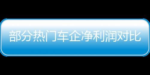 部分熱門車企凈利潤對比 法拉利斷層遙遙領先