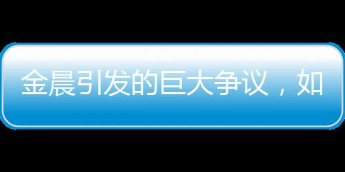 金晨引發(fā)的巨大爭(zhēng)議，如何捅下如此巨大的簍子？