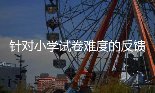 針對小學(xué)試卷難度的反饋與老師回應(yīng)探究