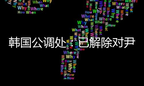 韓國公調(diào)處：已解除對尹錫悅禁止探視措施