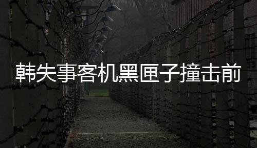韓失事客機黑匣子撞擊前4分鐘停錄，深度解讀事故細節(jié)