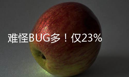 難怪BUG多！僅23%的開發(fā)者認(rèn)為自家新作進(jìn)行了足夠測試