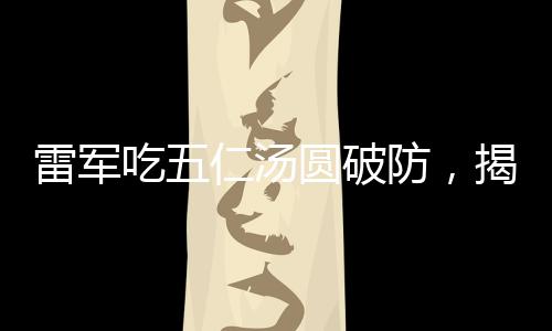 雷軍吃五仁湯圓破防，揭秘背后的故事與情感共鳴