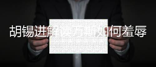 胡錫進(jìn)解讀萬斯如何羞辱歐洲，一體化與多樣性的較量