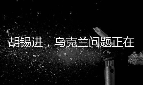 胡錫進(jìn)，烏克蘭問(wèn)題正在重塑歐洲局勢(shì)