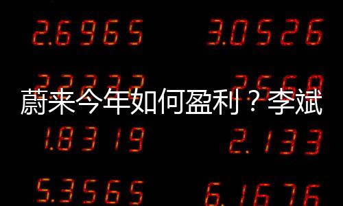 蔚來今年如何盈利？李斌解釋了三個小時