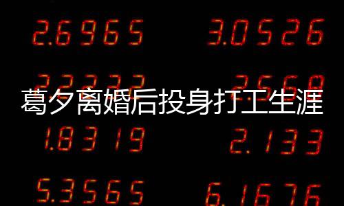 葛夕離婚后投身打工生涯，全新起點(diǎn)從零開(kāi)始