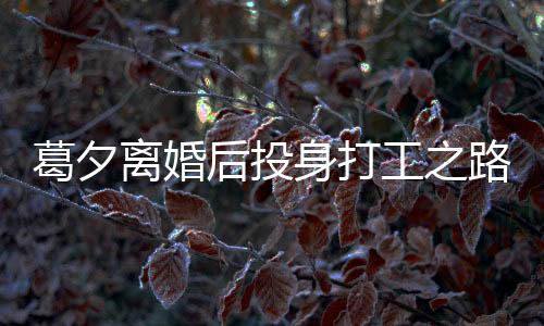 葛夕離婚后投身打工之路，在留幾手嶄露頭角的新篇章