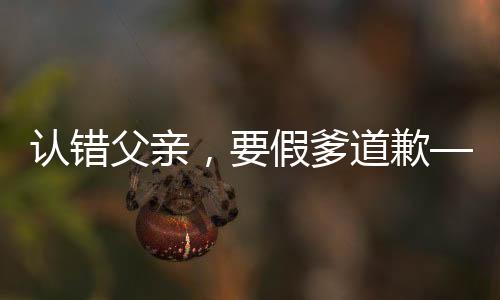 認(rèn)錯(cuò)父親，要假爹道歉——一場(chǎng)關(guān)于家庭、認(rèn)錯(cuò)與真誠道歉的探討