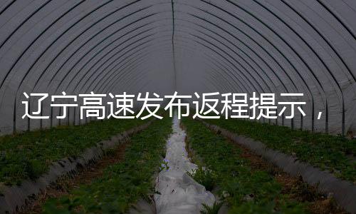 遼寧高速發(fā)布返程提示，安全駕駛，順暢出行