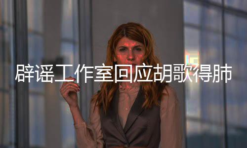 辟謠工作室回應胡歌得肺癌住院傳聞，謠言止于智者