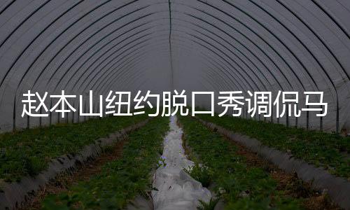趙本山紐約脫口秀調(diào)侃馬斯克、特朗普，掀起喜劇熱潮