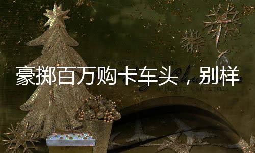 豪擲百萬購卡車頭，別樣代步新風(fēng)尚