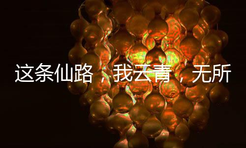 這條仙路，我云青，無所不用其極