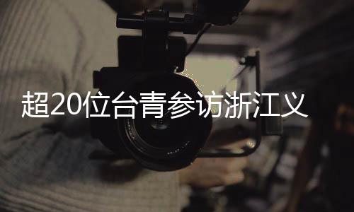 超20位臺青參訪浙江義烏 電商研習“超有料”