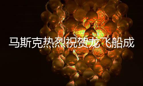 馬斯克熱烈祝賀龍飛船成功返回，開辟太空探索新紀元的一刻