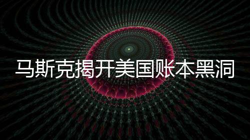 馬斯克揭開美國賬本黑洞遮羞布，揭秘、分析與反思